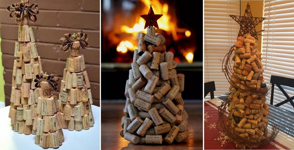 Vánoční stromek z vinných zátek