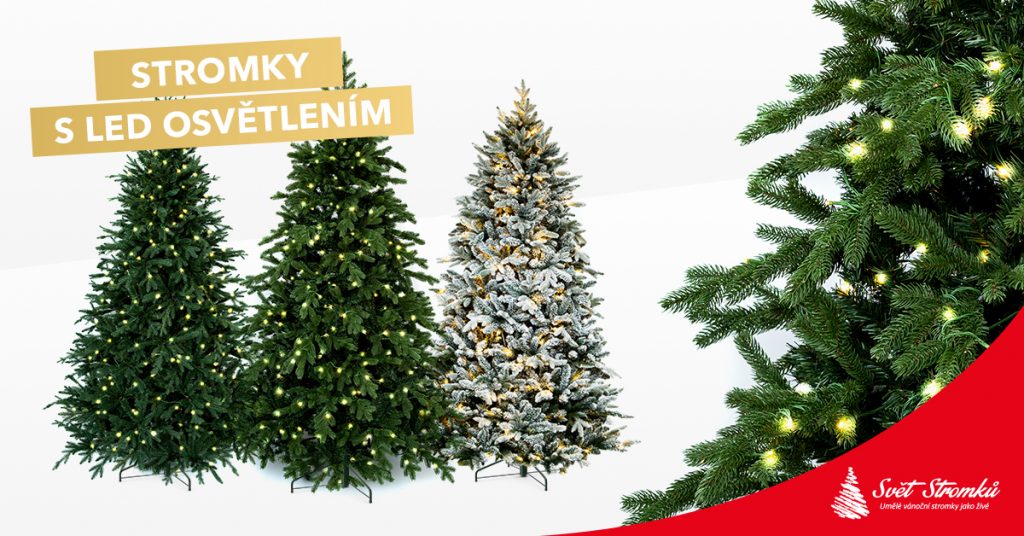 Vánoční stromky s LED osvětlením