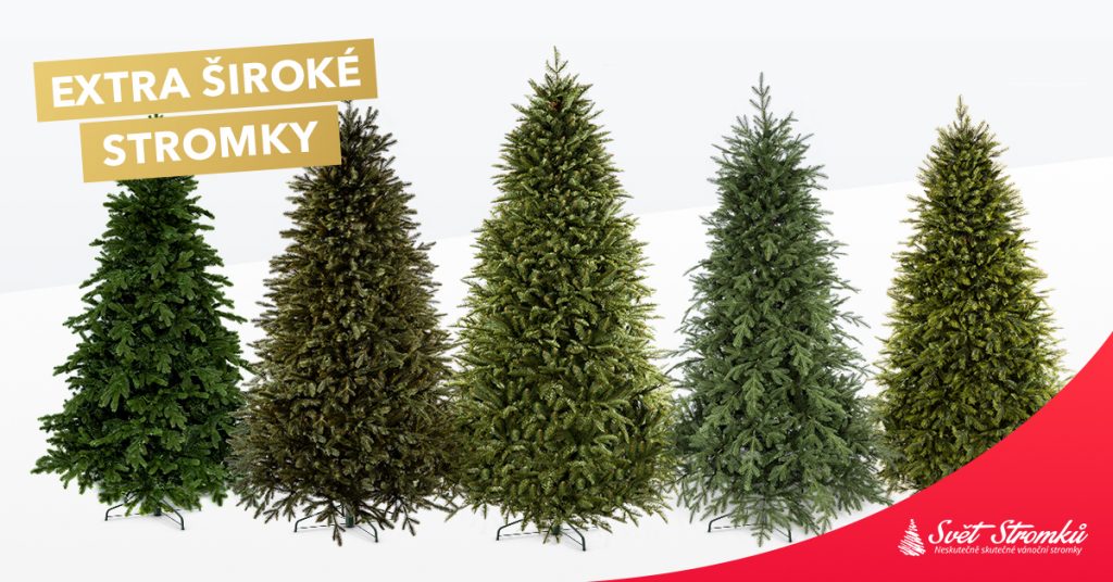 Extra široké vánoční stromky