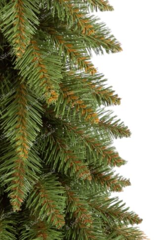 Umělý vánoční stromek Smrk Štíhlý v květináči. Strom je v moderním květináči a má světle zelené jehlice.