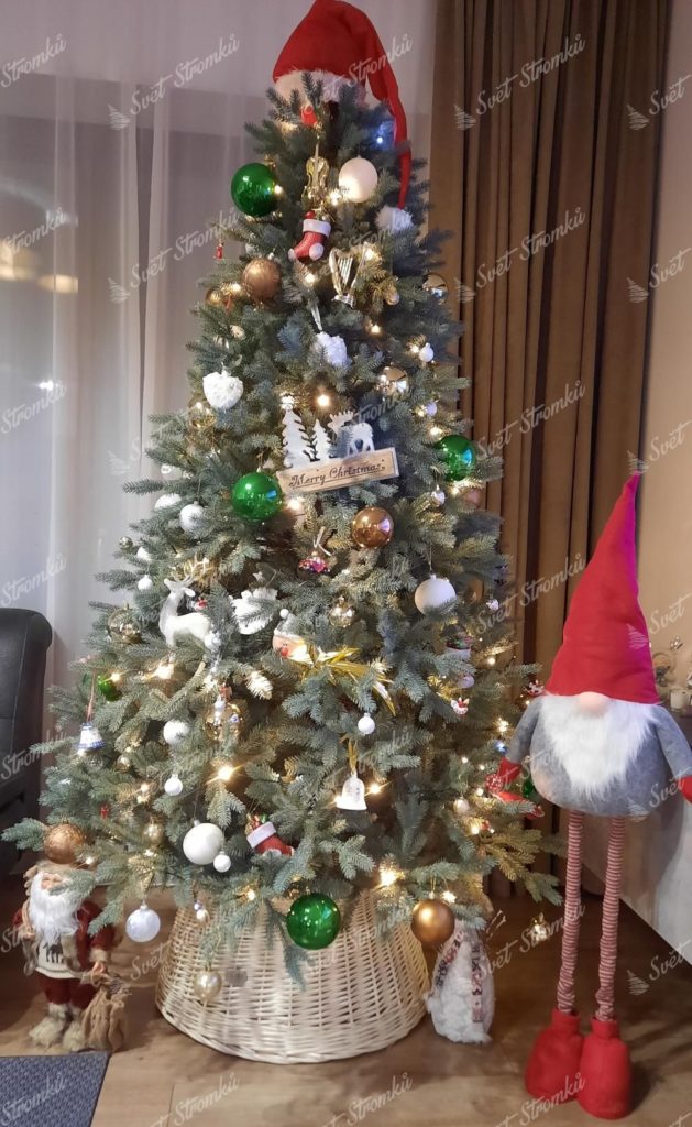 Umňelý vánoční stromeček 3D Smrk Ledový