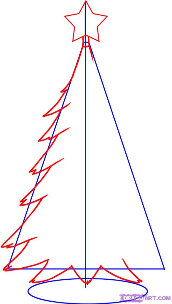 Vánoční stromeček kreslený