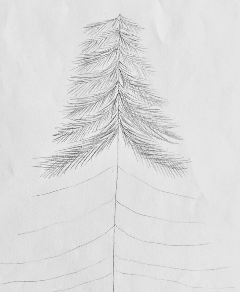 Kreslený vánoční stromeček