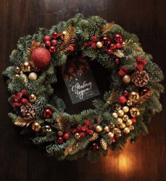 Vánoční věnec na dveře a stůl