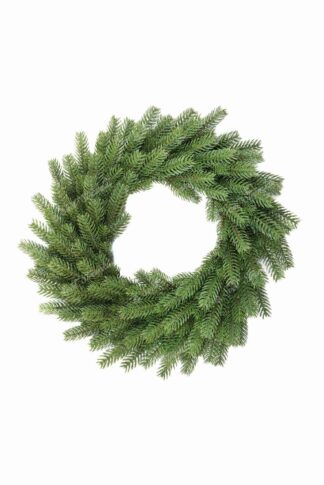 Vánoční věnec 100% 3D Smrk Exkluzivní , má propracované přirozeně zelené jehličí, díky čemuž jsou jeho větvičky k nerozeznání od živých.