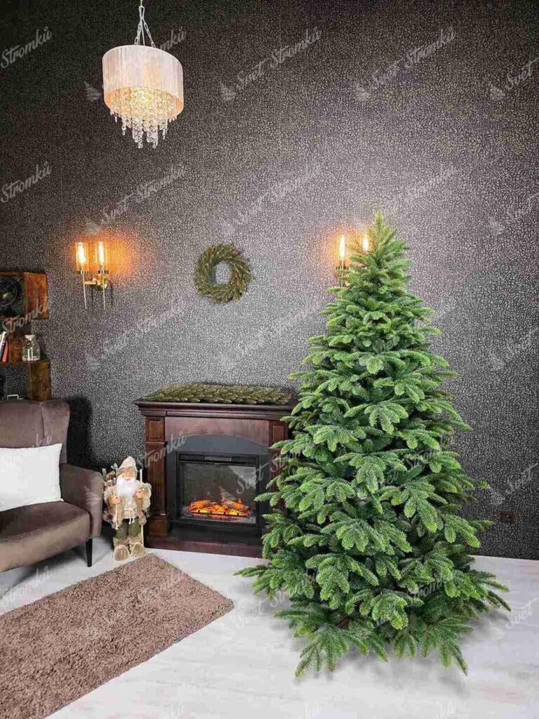 Umělý vánoční stromek 3D Jedle Balzamová, má mohutné světle zelené větvičky