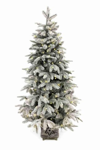 Umělý vánoční stromeček 3D Smrk Arktický v květináči LED