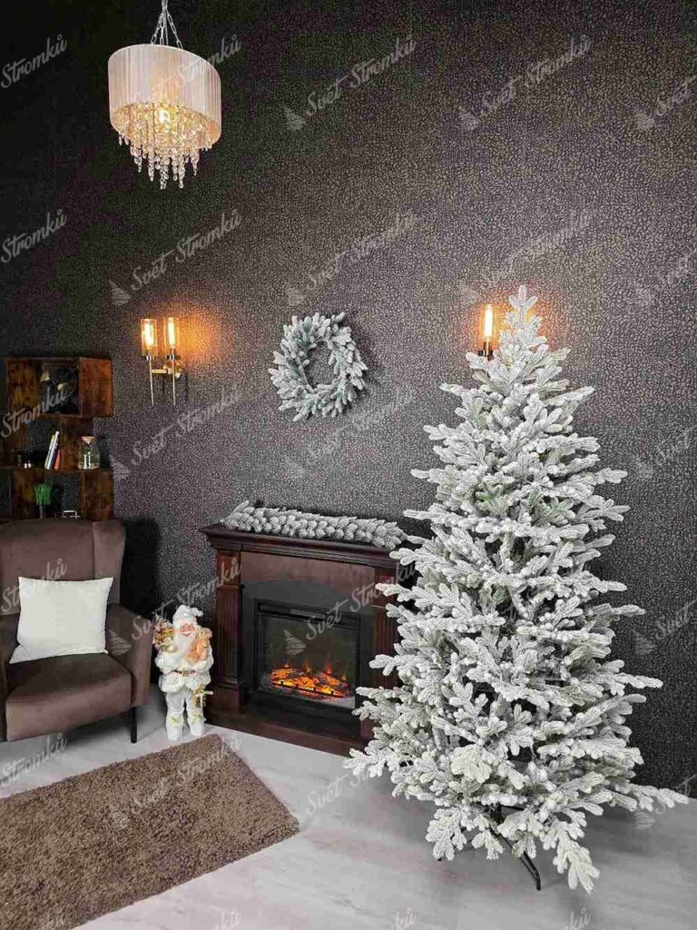 Umělý vánoční stromek FULL 3D Smrk Švýcarský Zasněžený, má zasněžené jehličí